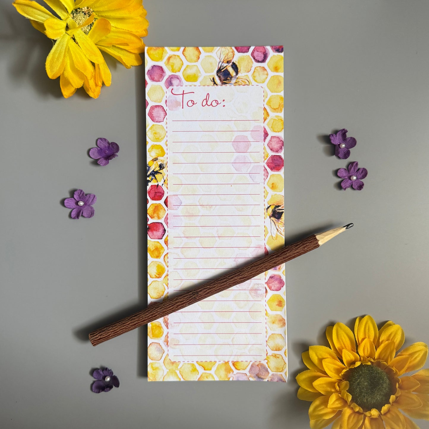 Busy Bees To Do Lined Notepad