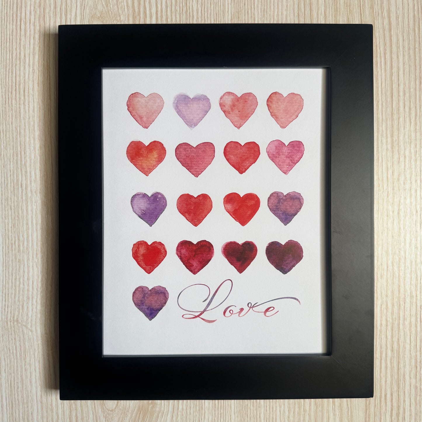 Love Multi-Hearts Print