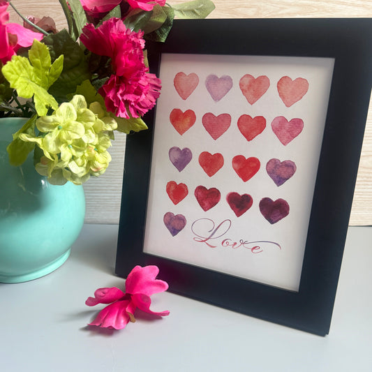 Love Multi-Hearts Print