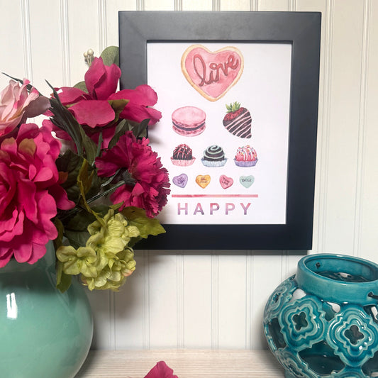 Happy Valentine's Treats Eye Chart Print